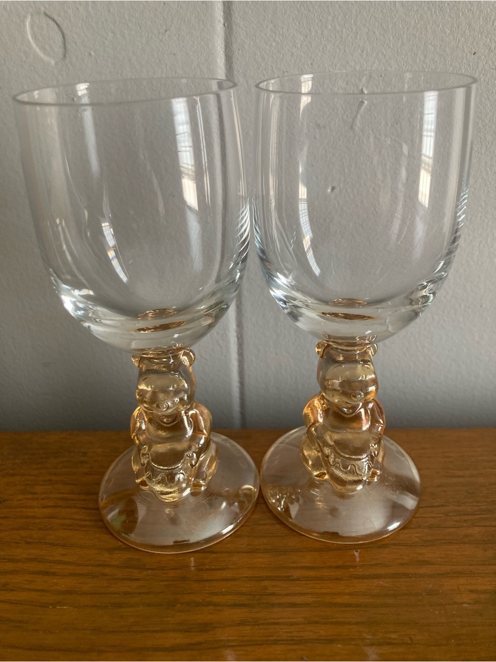 Walt Disney Company Winnie the Pooh Wine Glasses/Goblets Set of 2
